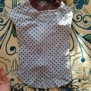 🐾NWT S/M Baby Blue Polka Dot Onesie East Side